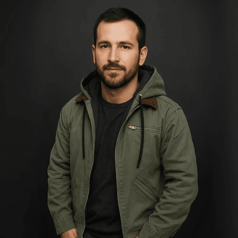 Men’s Hooded Sherpa Utility Jacket