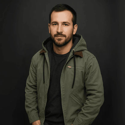 Men’s Hooded Sherpa Utility Jacket