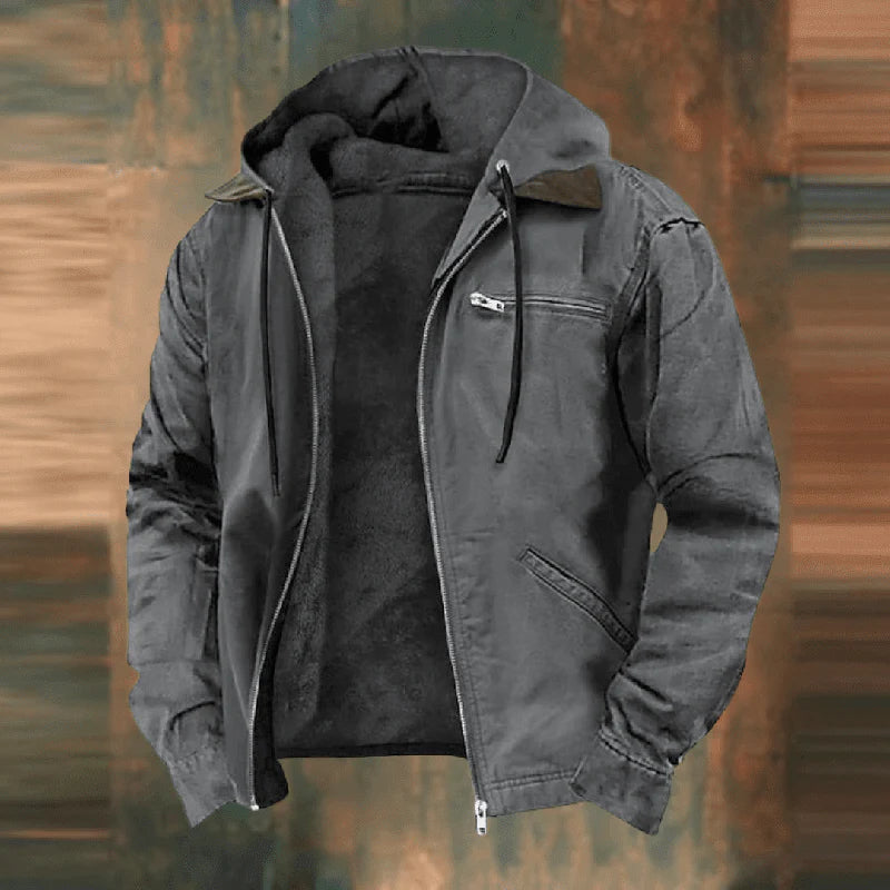Men’s Hooded Sherpa Utility Jacket
