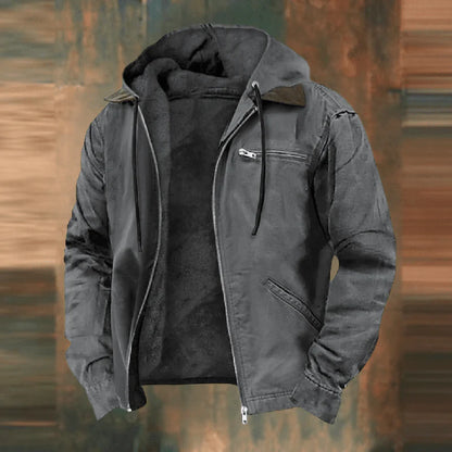 Men’s Hooded Sherpa Utility Jacket