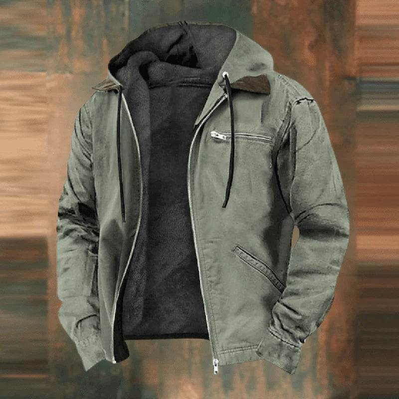 Men’s Hooded Sherpa Utility Jacket