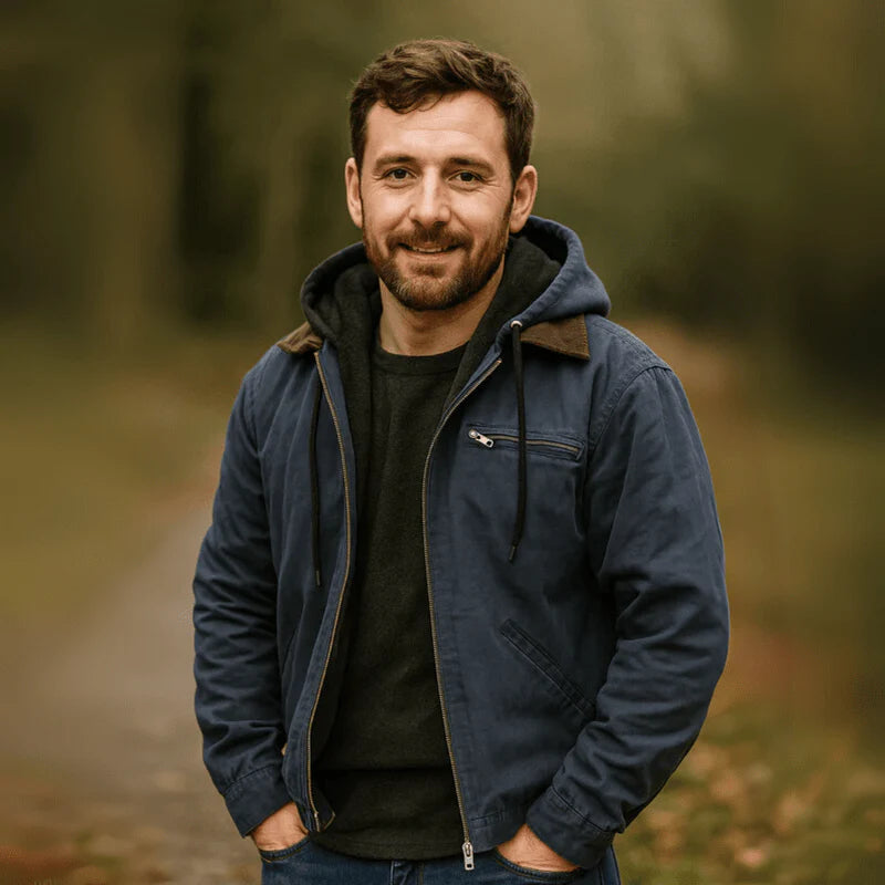 Men’s Hooded Sherpa Utility Jacket