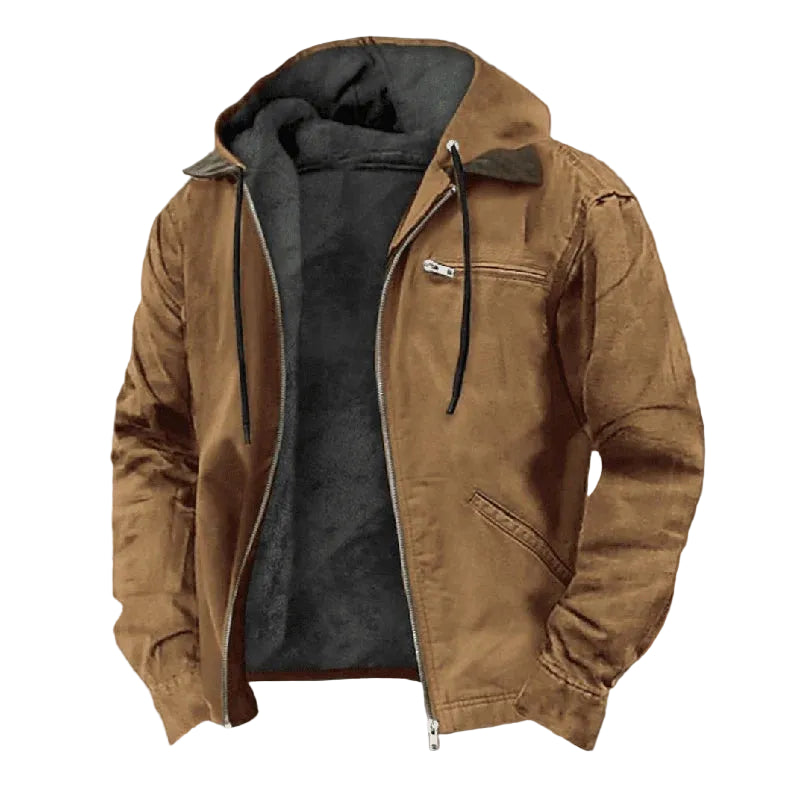 Men’s Hooded Sherpa Utility Jacket