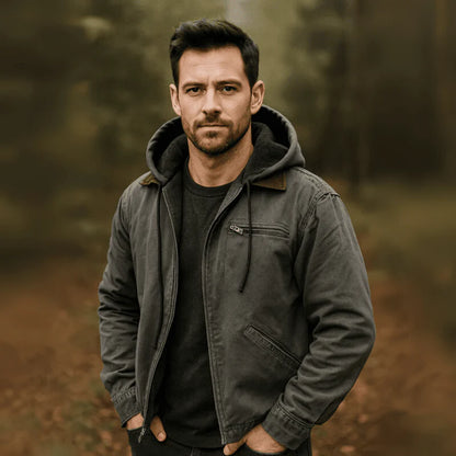 Men’s Hooded Sherpa Utility Jacket