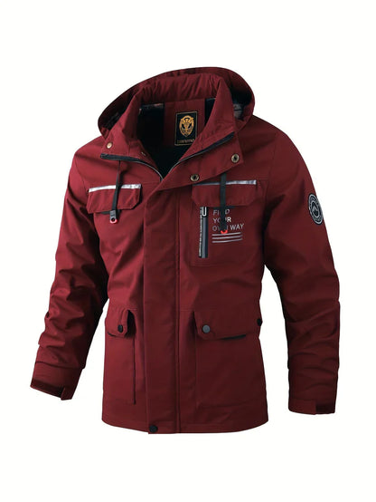 Men’s Hooded Utility Winter Jacket with Insulated Construction