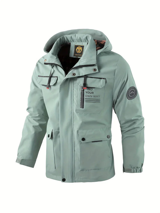 Men’s Hooded Utility Winter Jacket with Insulated Construction