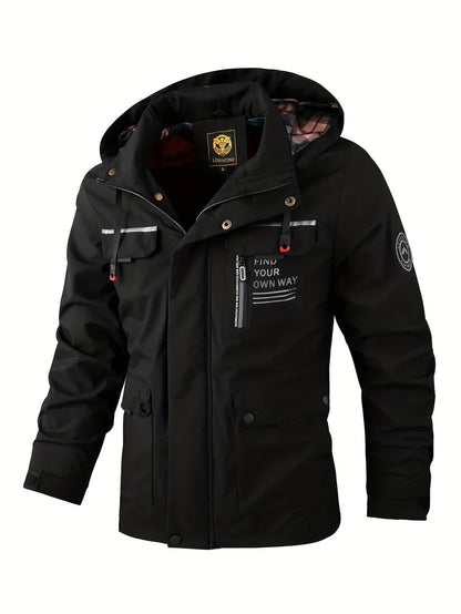 Men’s Hooded Utility Winter Jacket with Insulated Construction