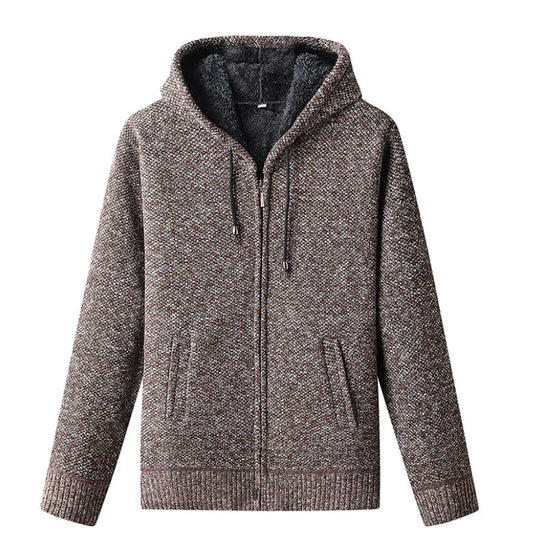 Men’s Knitted Hooded Cardigan
