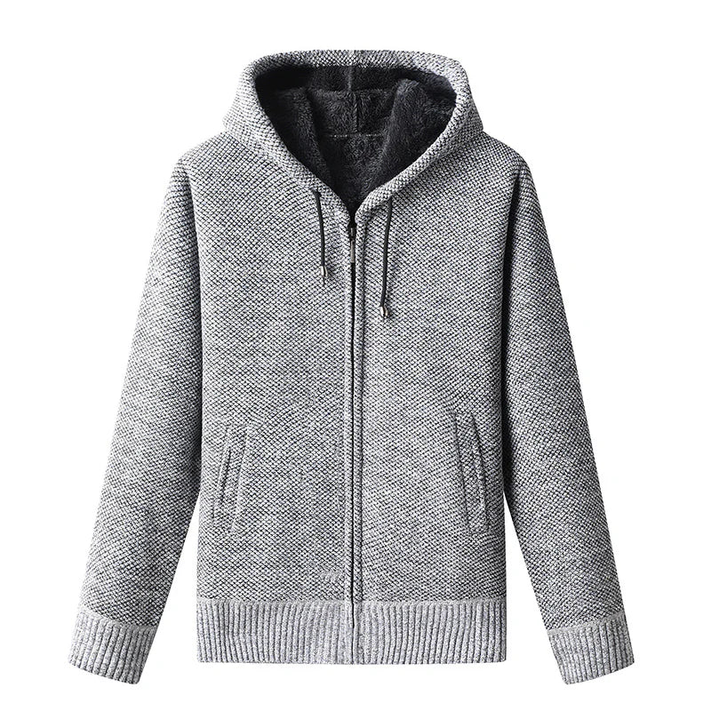Men’s Knitted Hooded Cardigan