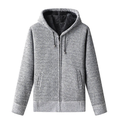Men’s Knitted Hooded Cardigan