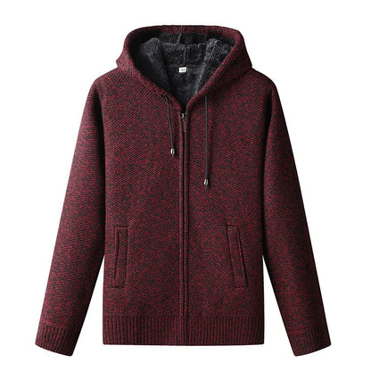 Men’s Knitted Hooded Cardigan