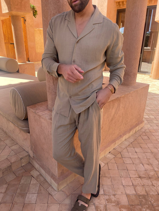 Men's Linen Lounge Set