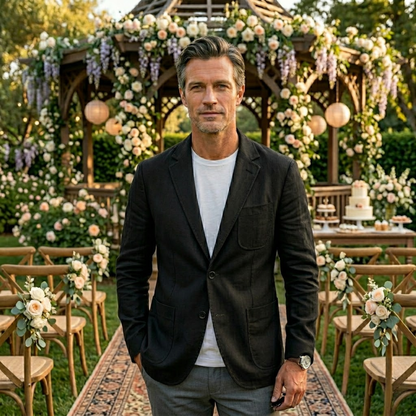 Men's Linen Summer Blazer for Formal Occasions