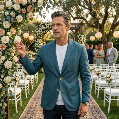 Men's Linen Summer Blazer for Formal Occasions