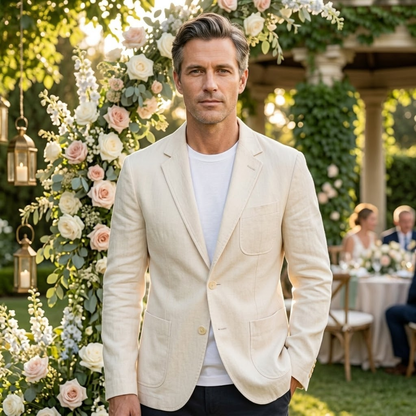 Men's Linen Summer Blazer for Formal Occasions
