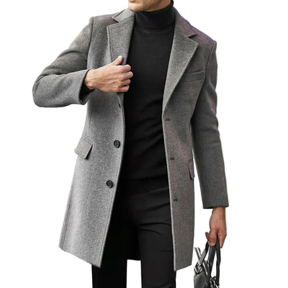 Men’s Long Winter Coat with Tailored Fit