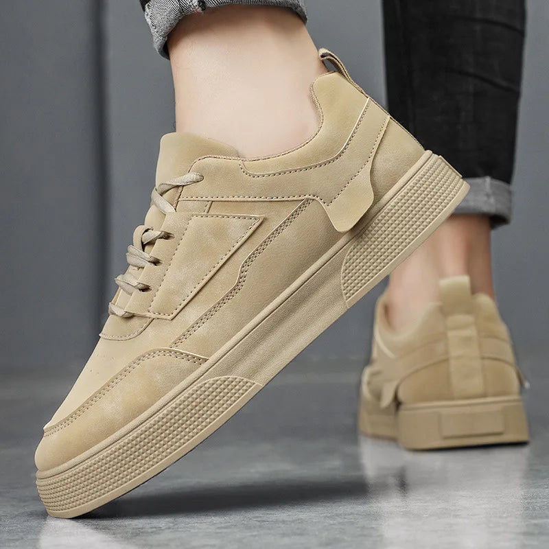 Lincoln | Men's Low-Top Sneakers Panelled Lace-Up Perforated Toe Rounded Cushioned Comfort Casual Everyday Walking Versatile