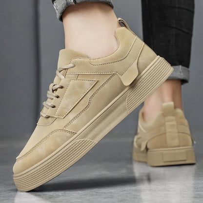 Lincoln | Men's Low-Top Sneakers Panelled Lace-Up Perforated Toe Rounded Cushioned Comfort Casual Everyday Walking Versatile
