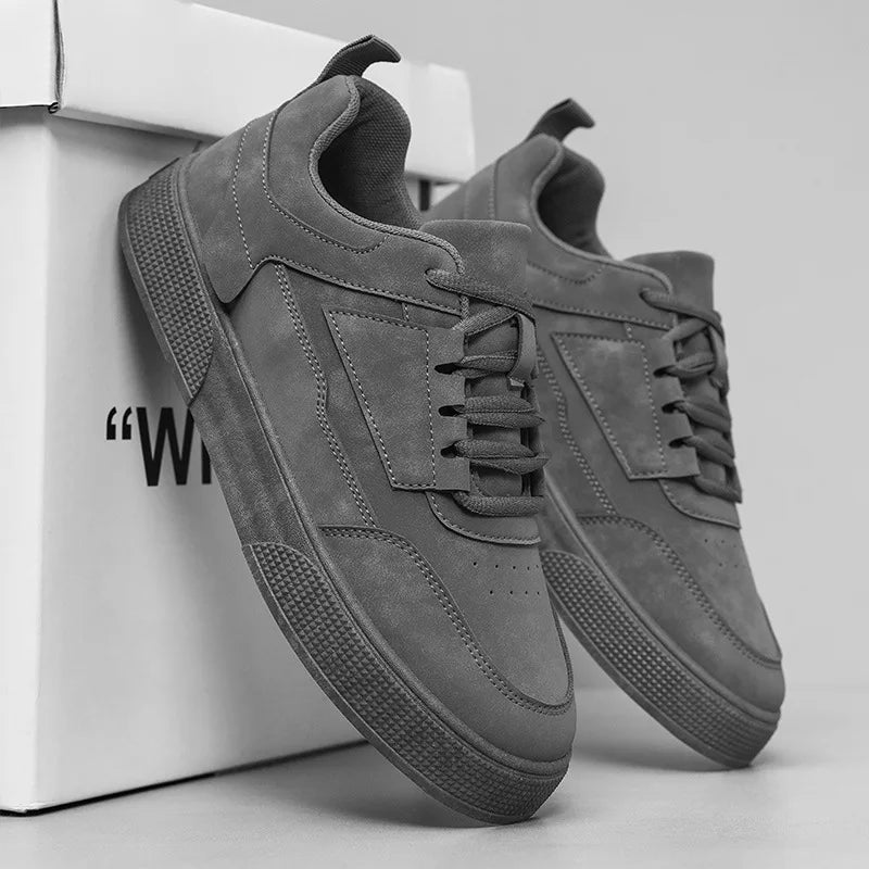 Lincoln | Men's Low-Top Sneakers Panelled Lace-Up Perforated Toe Rounded Cushioned Comfort Casual Everyday Walking Versatile