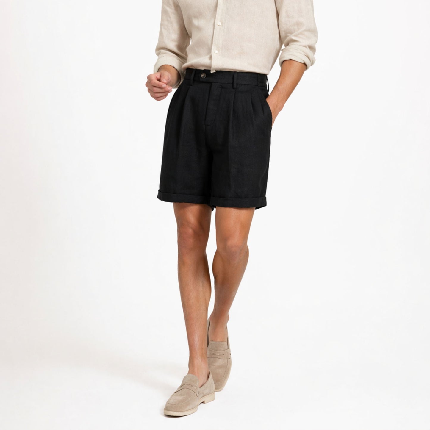 Men's Tailored Shorts Lyocell Cotton Summer