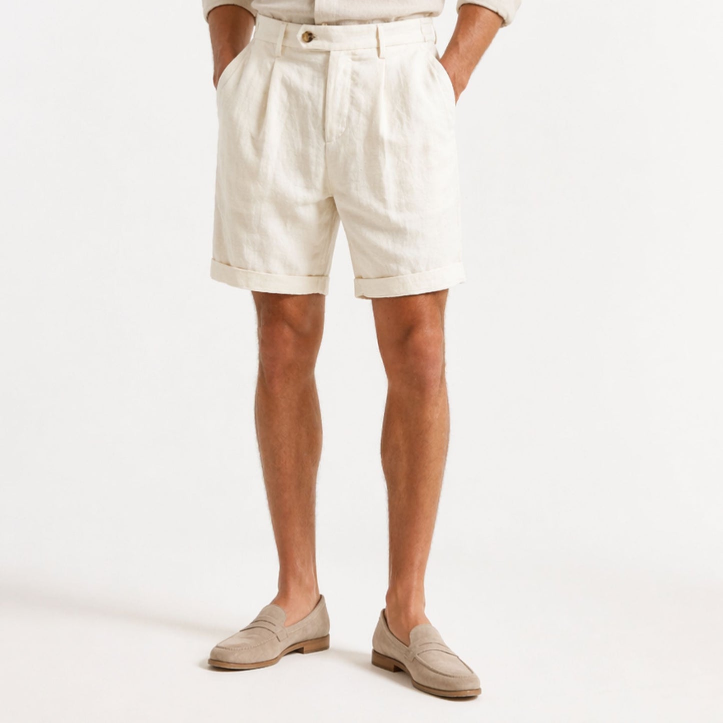 Men's Tailored Shorts Lyocell Cotton Summer
