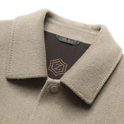 Men’s Minimal Wool-Blend Button Jacket