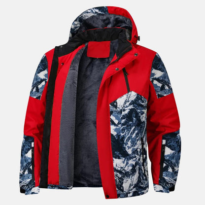 Arthur | Men's Jacket Men Mountain Print Hooded Ski