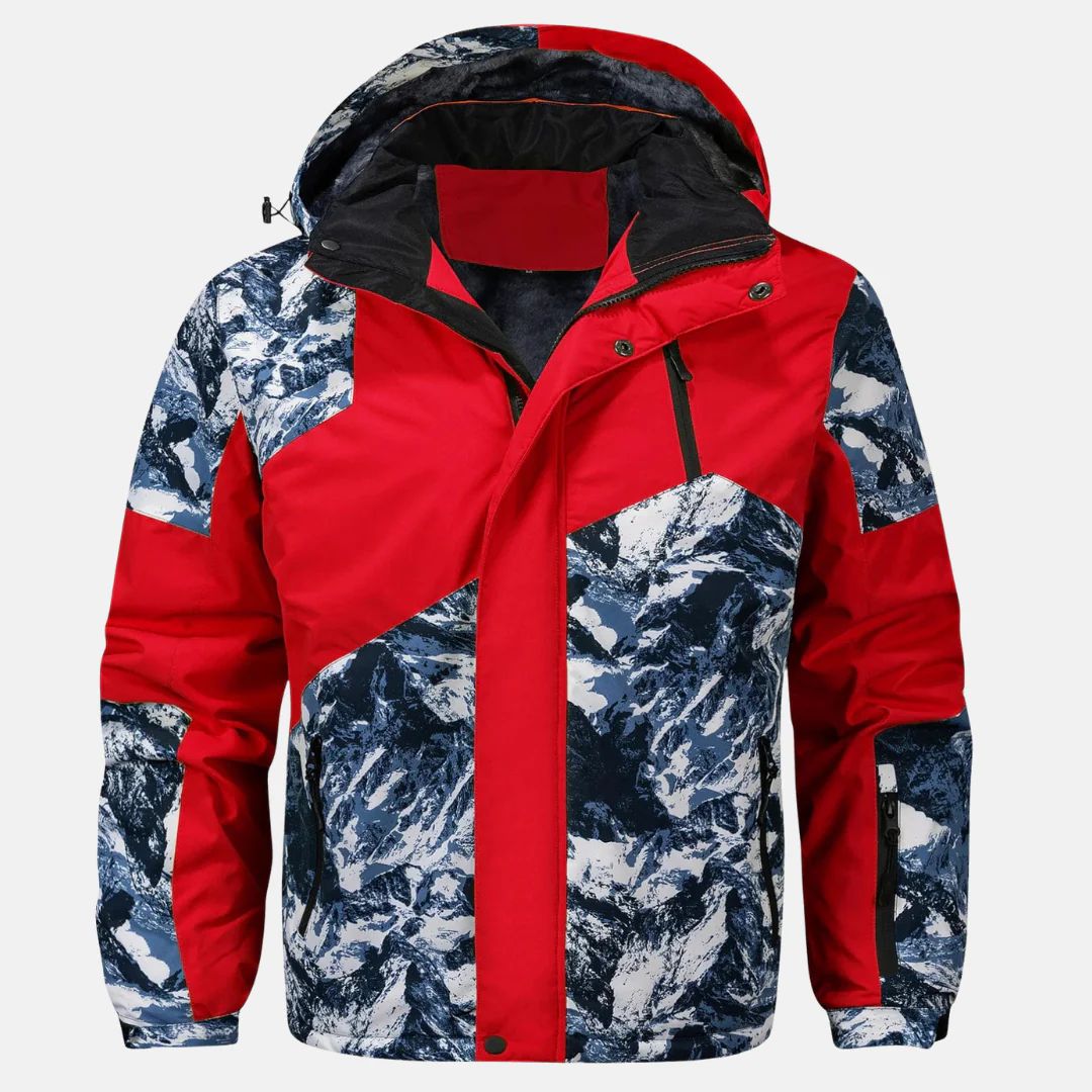 Arthur | Men's Jacket Men Mountain Print Hooded Ski