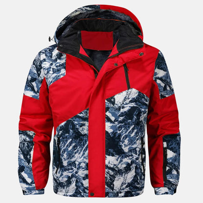 Arthur | Men's Jacket Men Mountain Print Hooded Ski