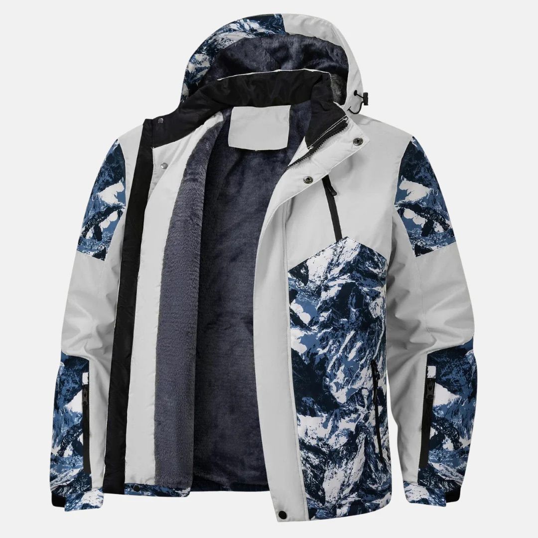 Arthur | Men's Jacket Men Mountain Print Hooded Ski