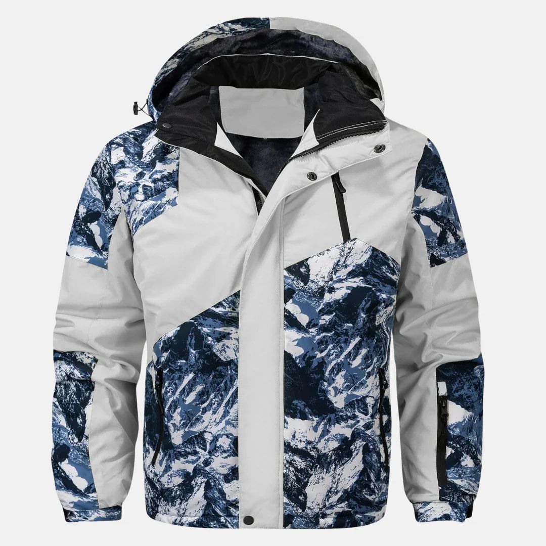 Arthur | Men's Jacket Men Mountain Print Hooded Ski