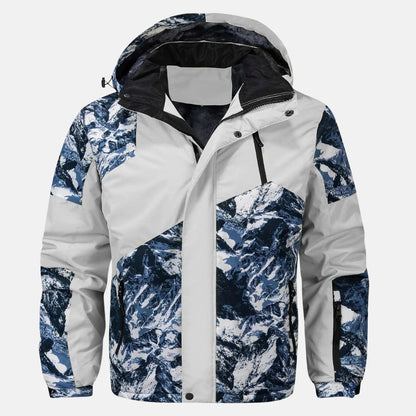 Arthur | Men's Jacket Men Mountain Print Hooded Ski