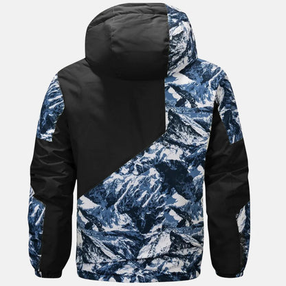 Arthur | Men's Jacket Men Mountain Print Hooded Ski