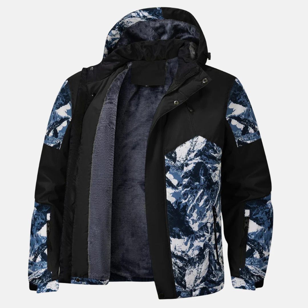 Arthur | Men's Jacket Men Mountain Print Hooded Ski
