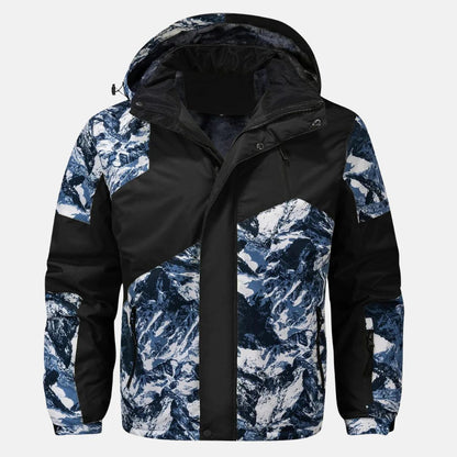 Arthur | Men's Jacket Men Mountain Print Hooded Ski