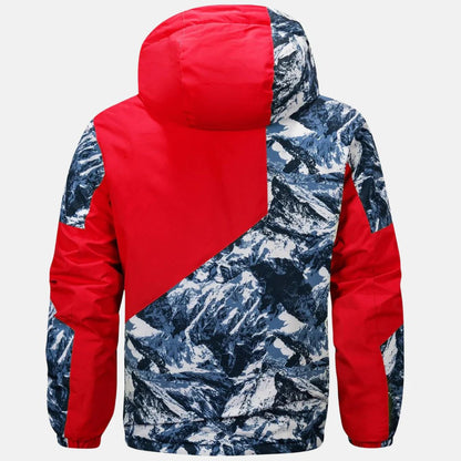 Arthur | Men's Jacket Men Mountain Print Hooded Ski