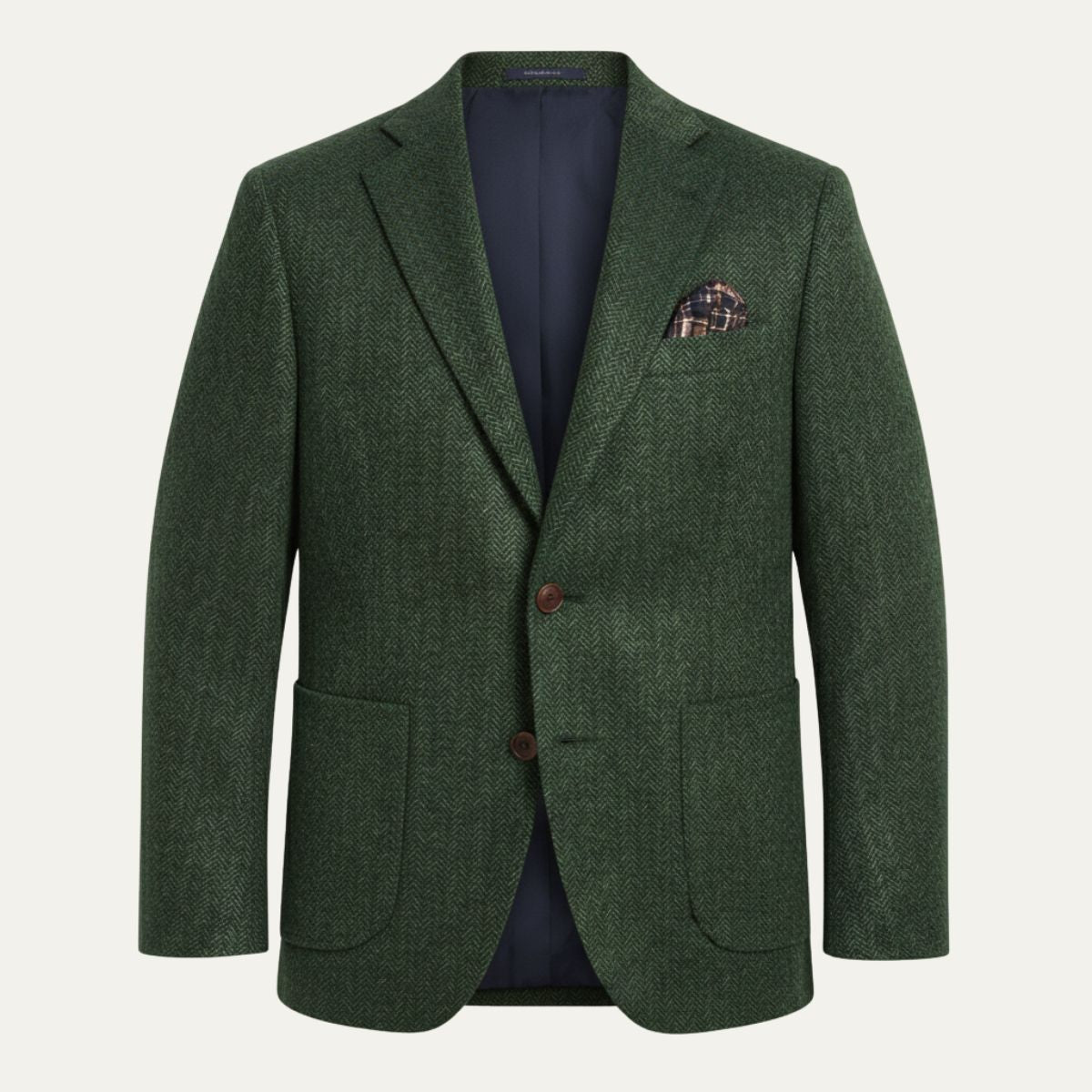 Men's Office Herringbone Wool Tweed Blazer Jacket Wedding Guest