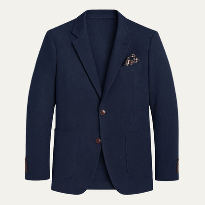 Men's Office Herringbone Wool Tweed Blazer Jacket Wedding Guest