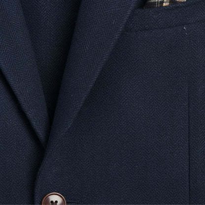Men's Office Herringbone Wool Tweed Blazer Jacket Wedding Guest