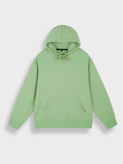 Men’s Oversized Hoodie with Text Print and Drawstring Hood