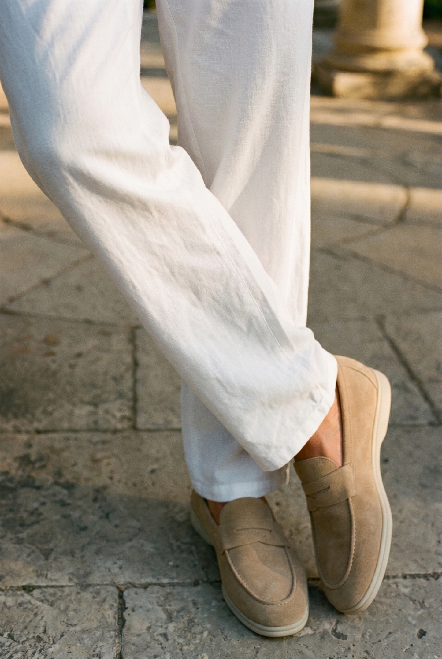 Men's Cotton Linen Drawstring Trousers