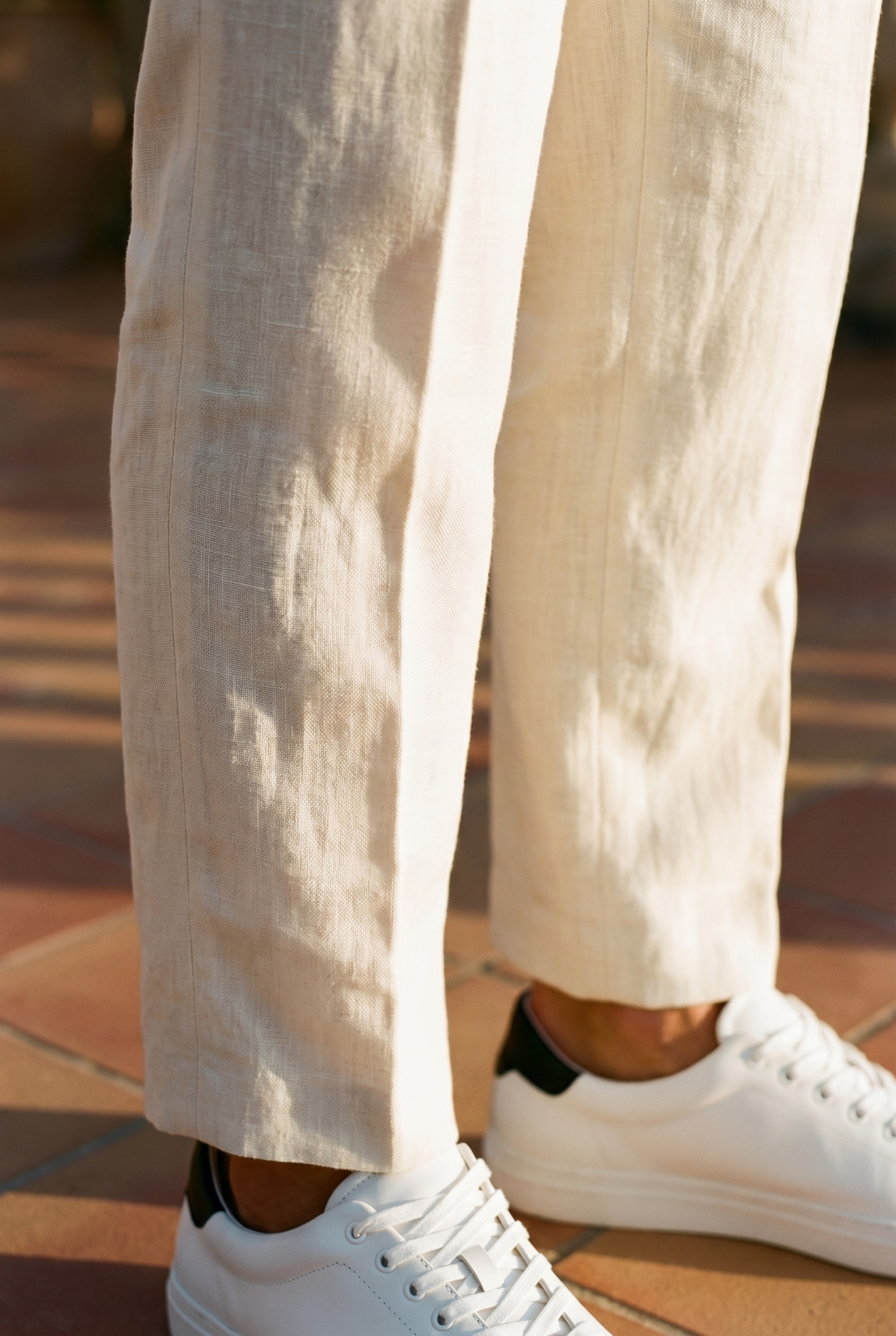 Men's 100% Linen Trousers Business Casual