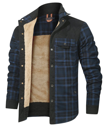 Men’s Plaid Sherpa Lined Jacket