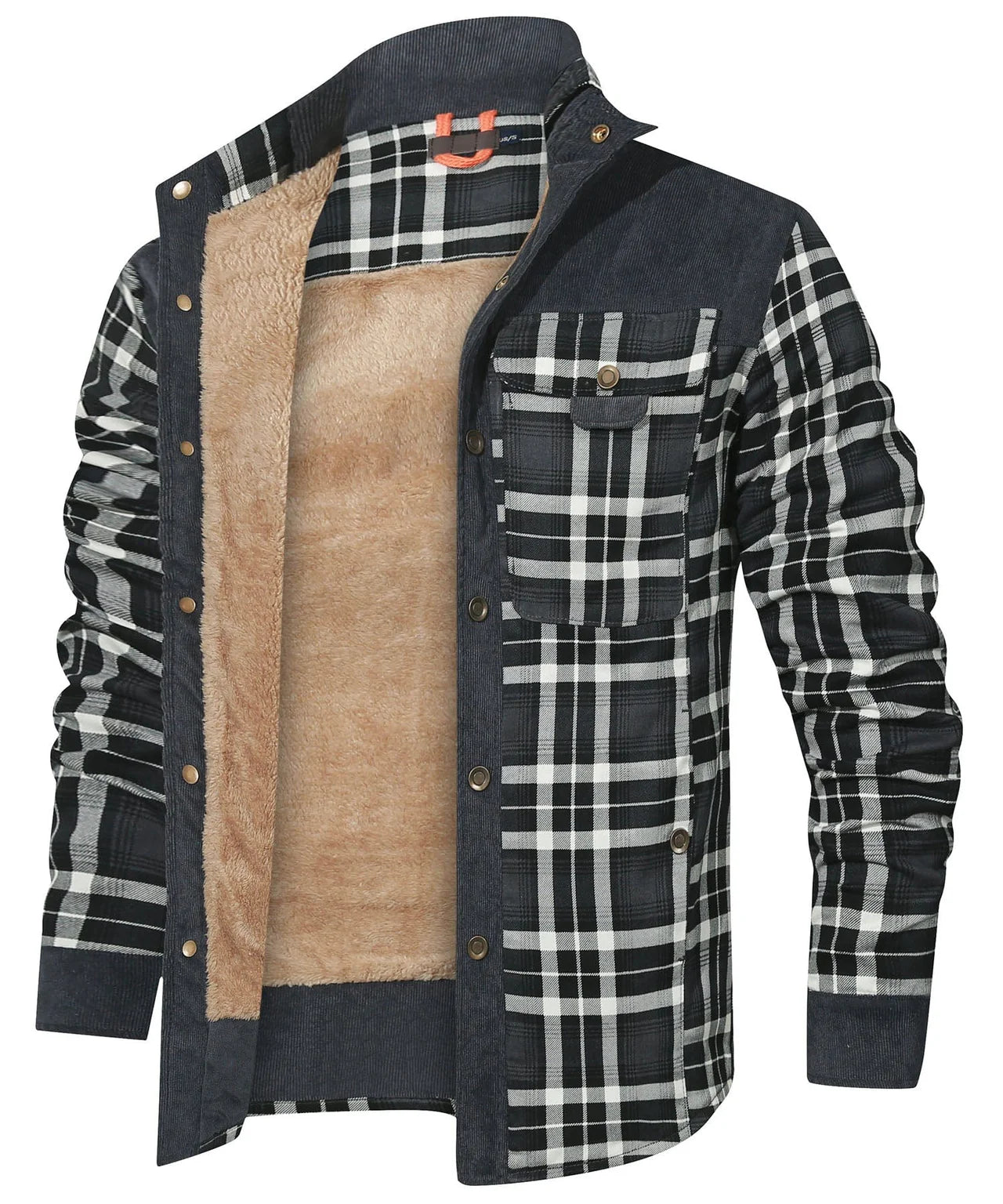Men’s Plaid Sherpa Lined Jacket