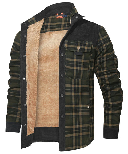 Men’s Plaid Sherpa Lined Jacket