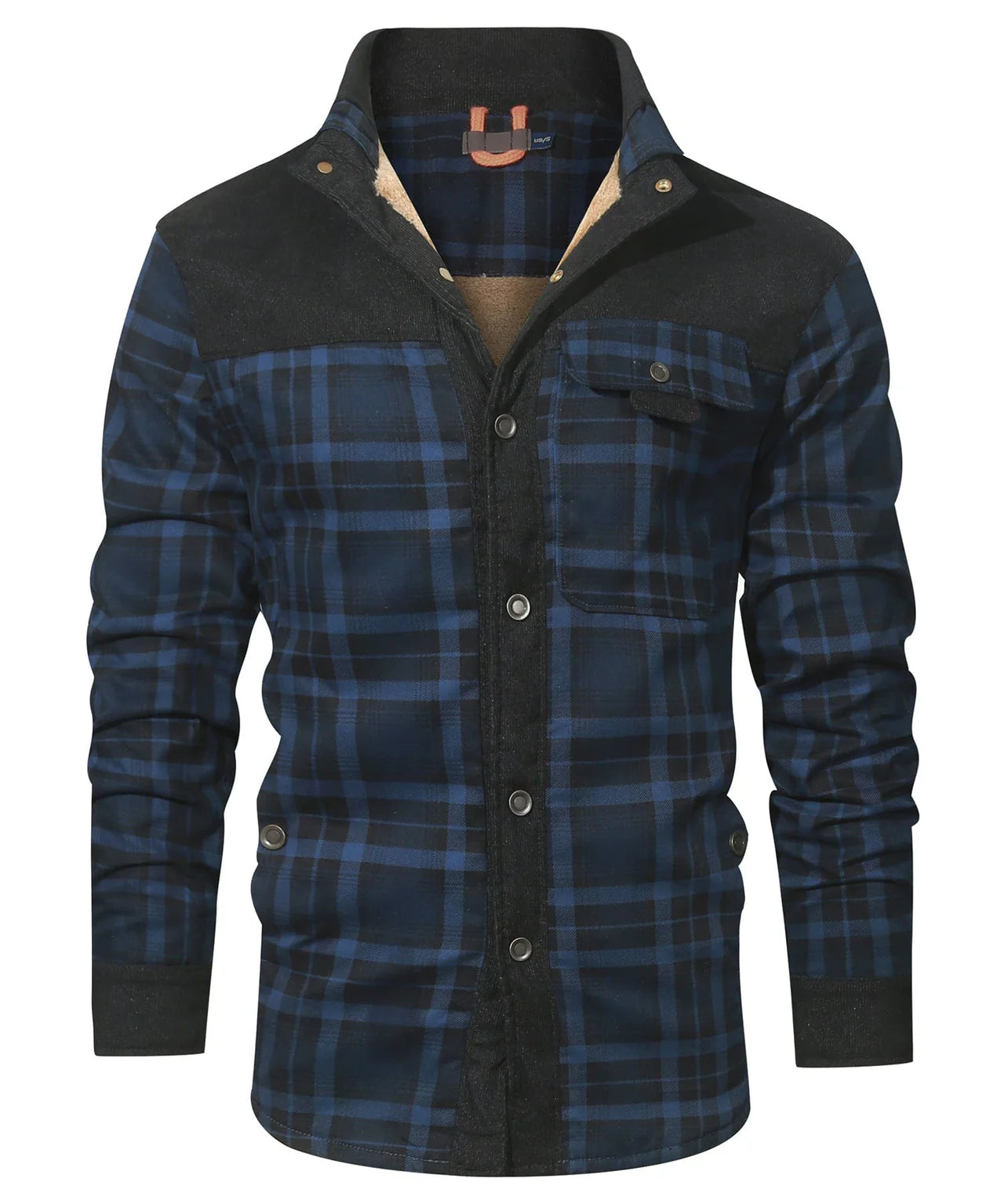 Men’s Plaid Sherpa Lined Jacket