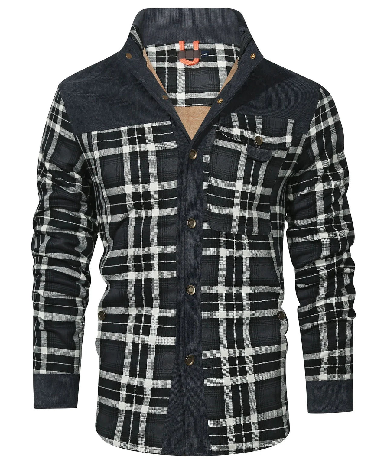 Men’s Plaid Sherpa Lined Jacket