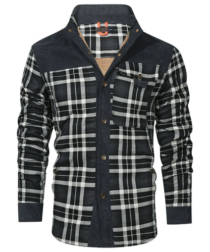 Men’s Plaid Sherpa Lined Jacket
