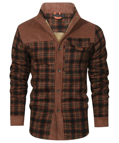 Men’s Plaid Sherpa Lined Jacket