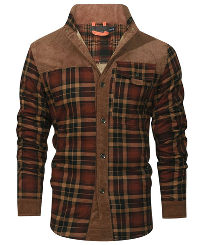 Men’s Plaid Sherpa Lined Jacket